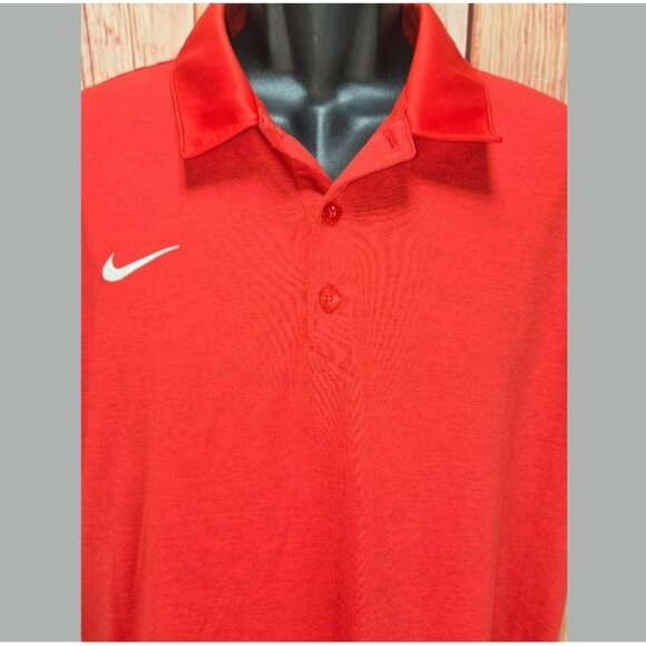 Nike Dri-Fit Red Polo Shirt Large - Picture 3 of 7